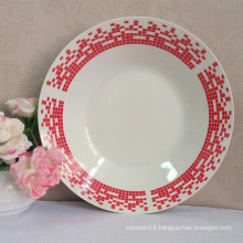 round soup plate,linyi porcelain plate,soup bowl